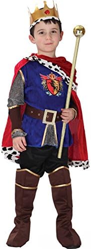 Afoxsos Kids Hollween Costume Stage Show British Style King Cosplay Costume