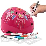 Wipeout Dry Erase Kids Helmet for Bike, Skate, and Scooter, Neon Pink, Ages 8+