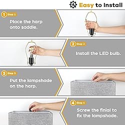 TOBUSA Set of 2 Modern Touch Control Table Lamps