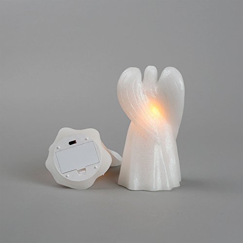 Angel Flameless Candles Set of 3 Guardian Angel Figurines with LED