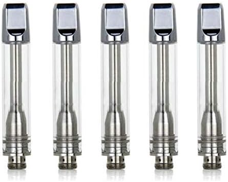 5/10 Pcs 1ml Wickless Cartridge O-i-l and D-i-s-t-i-l-l-a-t-e Acessaries For K-i-n-g-p-e-n (5pcs, Silver)