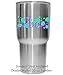 Polka Dot Name Decal With or Without Stainless Steel Tumbler Mug. Choose Color, Size, Add Name. For Car, Cups, Laptop, Water Bottle, etc. Metallic and Glitter Vinyl