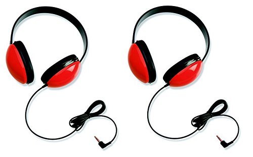 Califone 2800-RD Listening First Headphones in Red (Set of 2)