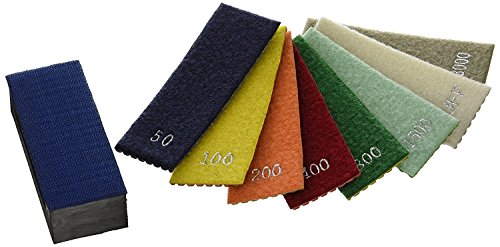 Diamond Electroplated Hand Sanding Pads (7 Grits) for Sanding, Grinding, Polishing and Sharp Edges / for Glass, Stone, Marble, Concrete floor tile countertop vanity top terrazzo