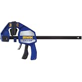 IRWIN QUICK-GRIP Bar Clamps for Woodworking, One-Handed, Heavy-Duty, 12" (1964712)