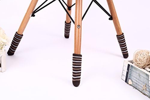 12 Pieces Striped Dark knitting wool furniture socks - Calgary Canada Chair socks - from Calgary Thanksgiving gift, Christmas gift, Event gift, New home gift ,unique gift, gift for colleagues