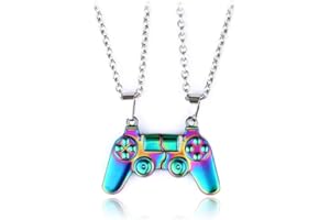 Cicod Game Controller Necklaces,Matching Necklace for Couples,Console Handle Pendant for Best Friends Valentine's Gifts Him and Her Lovers BFF Friendship Jewelry