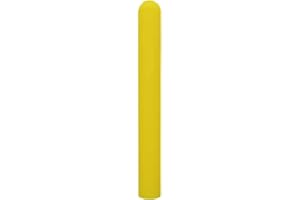 Ideal Shield 1/8" Yellow Bollard Cover 6" (6 5/8" x 60"). Dome Top Bollard Post Sleeve. Installation Tape Included. Safety Bollard Cover