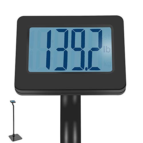 Digital Body Weight Bathroom Scale with Column and Waist-Level Large Display - Black - Thumbnail 5