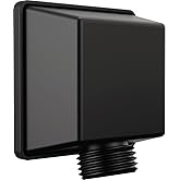Delta Faucet 50570-BL ShoweringComponents Square Wall Elbow for Hand Shower, Matte Black