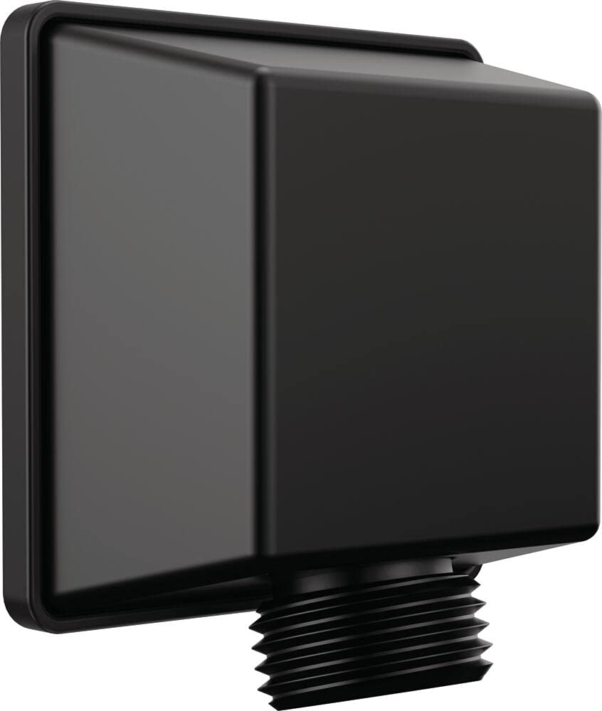 DELTA Faucet 50570-BL UniversalShoweringComponents Square Wall Elbow for Hand Shower, Matte Black