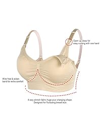 Sujetador de lactancia sin costuras, seda corporal, 3 unidades, con almohadillas, extensores y clips