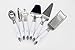 pakpef (TM), 6 Piece Stainless Steel Kitchen Utensils Set, Bottle/Can Opener, Ice-cream Scoop, Cheese Grater, Vegetable/Fruit Peeler, Cheese Spatula and Cake Spatula,Cooking Set