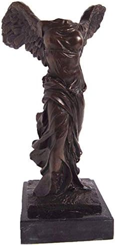 ギリシャの芸術彫刻 女神像天使ブロンズ工芸品勝利の女神ヴィンテージガーデンデスク