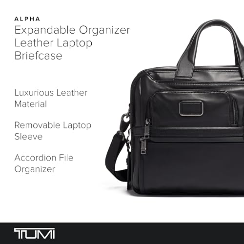 TUMI Alpha 3 Expandable Organizer Laptop Briefcase 15Inch Computer