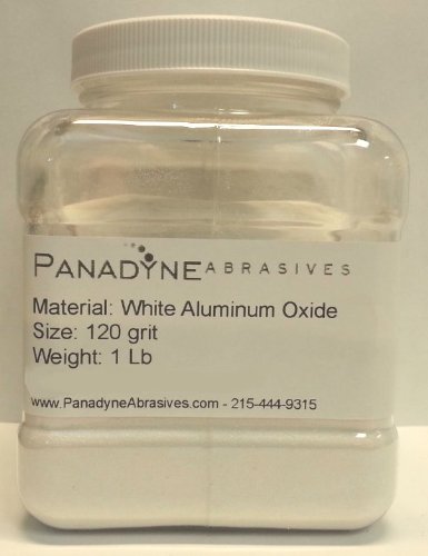 Aluminum Oxide White 120 Grit- 1 Lbs in sturdy plastic Jar