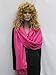 Cashmere Pashmina Group: Solid Pashmina Shawl, Scarf, Wrap & Stole(Regular size) Hot Pink