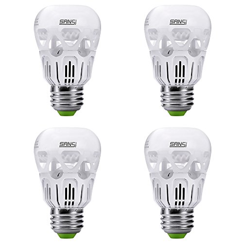 SANSI 40 watt Equivalent 5w LED Light Bulbs 3000k Soft Warm White E26 Medium Base A15 LED Bulb 450 Lumens Non-dimmable Energy Saving Bulbs for Ceiling Fans Lamps 5-Year Warranty (4-Pack)