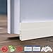 IDEALCRAFT Door Draft Stopper, Under Door Seal Strip, Energy Efficient Door Weather Stripping,Suitable for Gap Under 1 Inch, 2