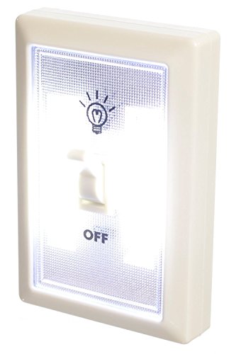 Promier LIGHT-SWITCH Battery Operated Cordless Light Super Bright COB LED Technology for Baby Nursery, Hallways, Bedrooms, Closets, RV's, Batteries Included!!!