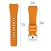 MoKo Band Compatible with Samsung Galaxy Watch 3 45mm Band/Galaxy Watch 46mm Band/Gear S3 Frontier/Classic, 22mm Soft Silicone Replacement Band Sport Strap for Men Women, Orange