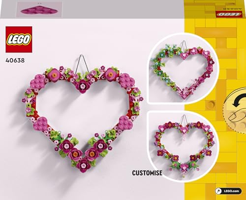LEGO Iconic Herz-Deko - Spielzeug für Kinder - Geschenk für Mädchen und Jungen ab 9 Jahren - Deko Wohnzimmer - Geschenkidee zum Geburtstag - Modellbau Herz Ornament zum Bauen und Ausstellen 40638 9