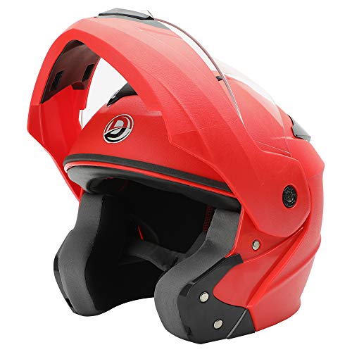 GTB FLIP UP HELMET -RED COLOR ISI MARKED