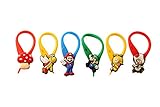 6 pcs Super Mario Brothers # 2 Colorful Soft Zipper Pull Charms for Backpack Bag Pendant Jacket