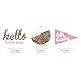 Big Dot of Happiness Hello Little One - Pink and Gold Paper Straw Decor - Girl Baby Shower Striped Decorative Straws - Set of 24