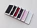 HONB Aluminum Wallet Credit Card Holder RFID Blocking Card Case Women Men (Red Leather)