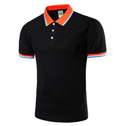 Morecome Men Fashion Short Sleeve Men&rsquo;s Polos Turn-Down Collar Casual Tshirt