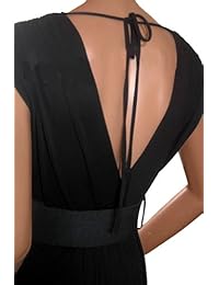 Funfash - Maxivestido para mujer (talla grande), color negro