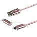 2-in-1 Lightning and Micro USB Cable [4 Pack 10 inches] BUENTEK Nylon Braided Charging/Sync Data for iPhone 7, iPhone 6, iPad, iPod, Samsung Galaxy and Android, Rose Gold