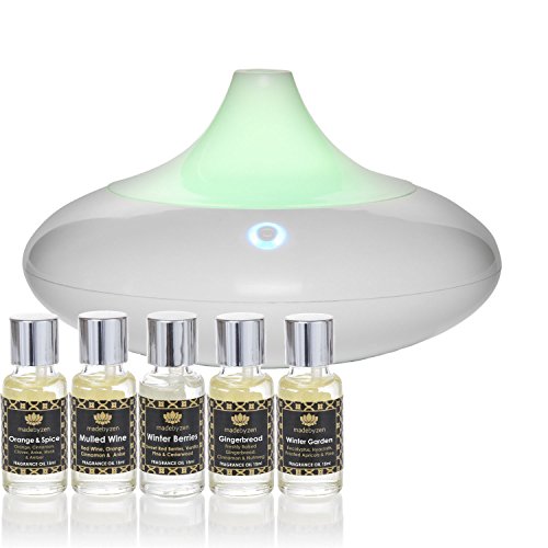 Made by Zen @ WOWOOO SOTO Aroma Diffuser : White with Festive Oils Bundle
