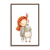 Framed Canvas Wall Art Cartoon Children's Room Canvas Prints Home Artwork Decoration for Living Room,Bedroom - 16x24 inches