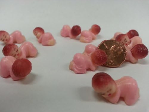 60 Pcs Pink 1" Sleeping Baby Shower Favor Party Game Decor Party Decorations