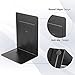 MaxGear Book Ends Universal Economy Bookends Non-Skid Heavy Duty Metal Books End, Bookend Pack, Book Stopper for Books/Movies/CDs/Video Games, 7 x 4 x 5.6 inches, Black (2 Pairs/4 Pieces, Large)