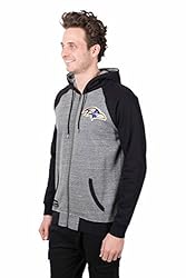 Ultra Game NFL Baltimore Ravens Mens Full Zip Soft