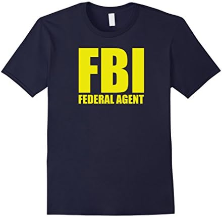 Mens FBI Unisex Shirt - Federal Agent Costume Medium Navy