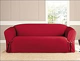 Kashi Micro-suede Slipcover Sofa Loveseat Chair Furniture Cover (Sofa, Ruby)