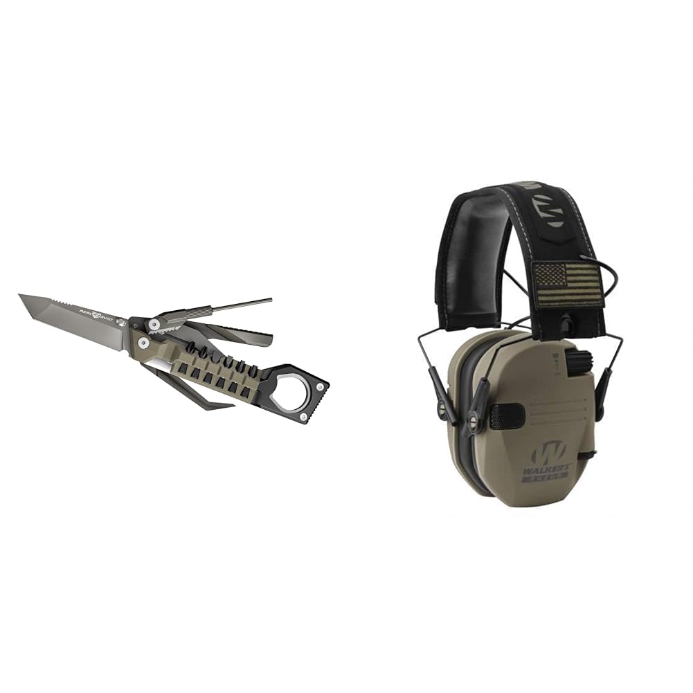Real Avid 19-in-1 Pistol Tool and Walker's Razor Slim Electronic Ear Protection Bundle Image