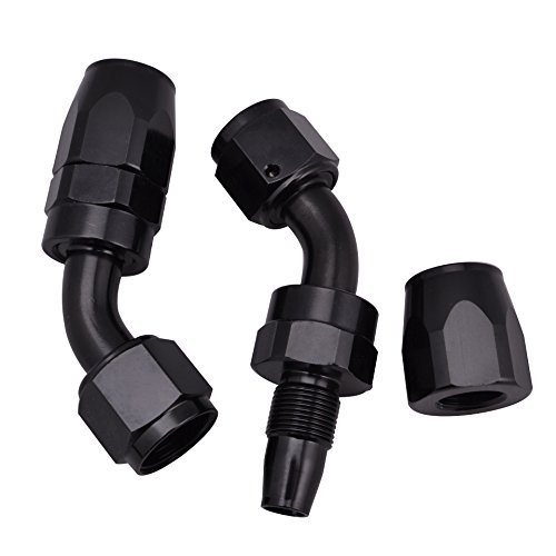 EVIL ENERGY 16Ft 10AN Nylon and Stainless Steel Braidied Oil Gas Fuel Line + 10pcs AN10 Hose Fitting Kit Black - Thumbnail 4