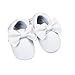 Unique Baby Leather Bow Moccasins Anti-Slip Tassels Prewalker Toddler Shoes (M (5.5 inches, White)