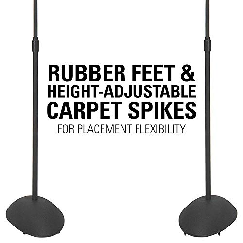 Sanus Home Theater Series Adjustable Height Speakers Stands for Satellite Speakers Tear Drop
