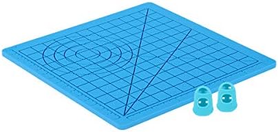 3D Pen mat Silicone Design mat kit with 2 Silicone Finger caps, 3D Printing Pen mat with Basic Template, Drawing Tools 3D Pen Accessory Drawing mat for Kid or Adults
