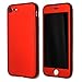 Omorro for iPhone 8 Plus/iPhone 7 Plus Case, 360 Full Edge Body Encase Plating Hard Bumper Frame Ultra Hybrid Cover with Tempered Glass, Fullbody New Cool Ultralight Slim Anti-Drop Case Red