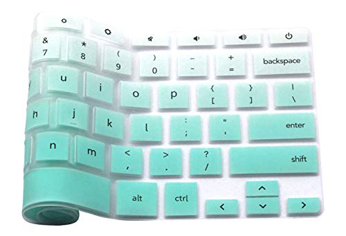 Silicone Keyboard Cover Compatible with 2017 2018 Versions Samsung Chromebook 3 XE500C13 XE501C13 11.6 inch & Samsung Chromebook 2 XE500C12 11.6" (Not fit 12.3" Samsung Chromebook Plus) (Ombre Mint) - Thumbnail 3