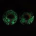 BodyJ4You Glow in the Dark Glass Saddle Plugs Kit Mushroom Set 2G-16mm (2 Pieces)