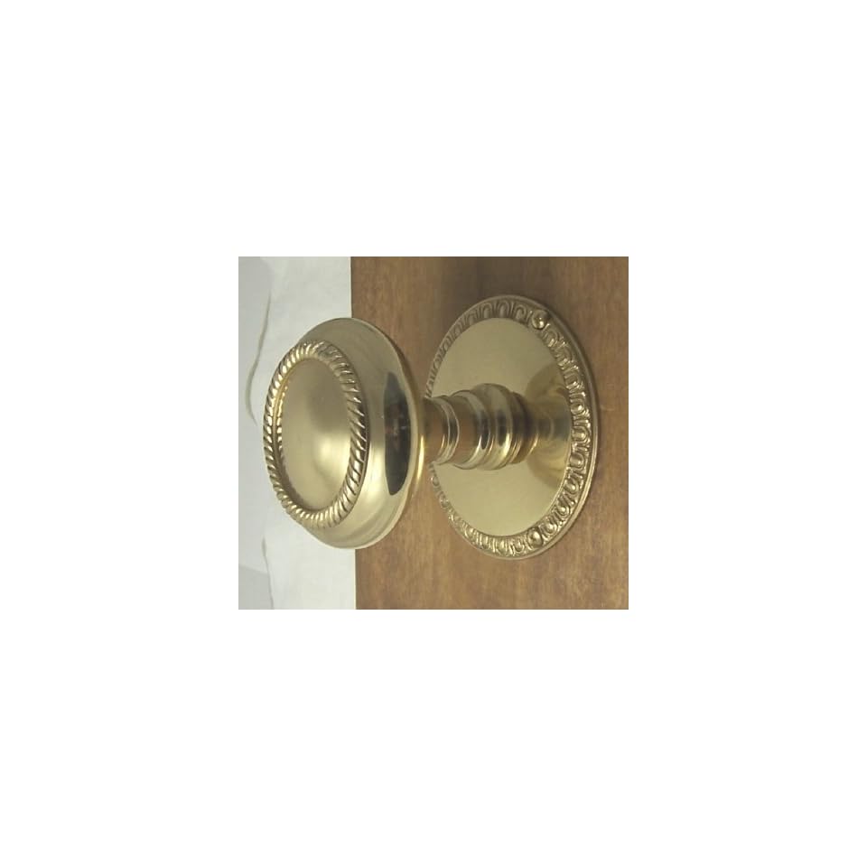 TWO Solid Brass French Door Knobs FOUR Egg & Dart solid brass rosettes