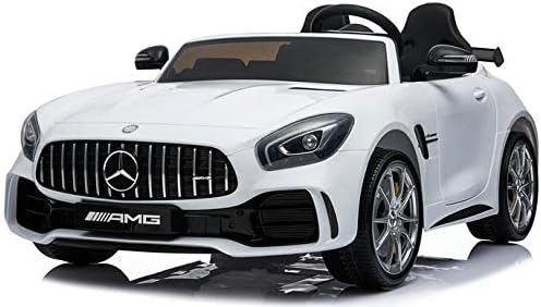 KALCO TOYS UK© Latest 2019 Large Two Individual Seats Official Licensed Mercedes AMG GT R With 4 Motors 24V Battery 4WD Childrens Electric Ride On Car Kids With Parental Remote Control (WHITE)